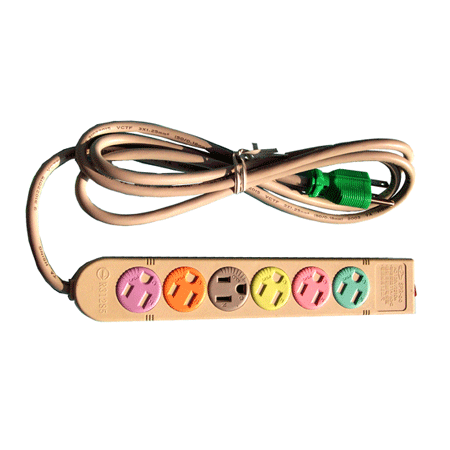 電腦延長線6尺一開六插(安全?